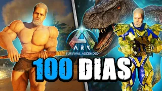 COMO SOBREVIVI 100 DIAS NA ILHA DO NOVO ARK - Ark Survival Ascended