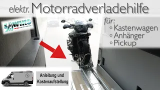#Sawiko Al-Ko elektrische Motorrad Verladehilfe im Kastenwagen einbauen / Motorradtransporter