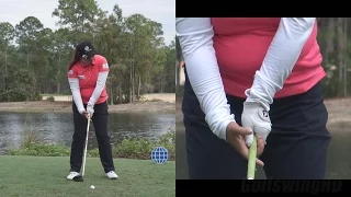 SHANSHAN FENG - DRIVER SWING (HANDS AT IMPACT SLOW MOTION) CME CHAMPIONSHIP TIBURON GOLF COURSE