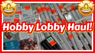 🤩 HOBBY LOBBY HAUL! 75% OFF CLEARANCE AND MORE! COME SEE!!! INCLUDES COPIC SWATCHES 🤩