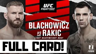 UFC Fight Night Blachowicz vs Rakic Predictions & Full Card Betting Breakdown UFC Vegas 54