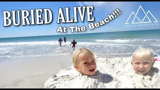 Beach Adventure | Kids get BURIED ALIVE | The Dream Factory and Co