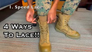 4 Different Ways To Lace Your Military Boots!