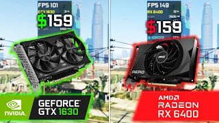 GTX 1630 vs RX 6400 (PCIe 3.0) - Test in 8 Games