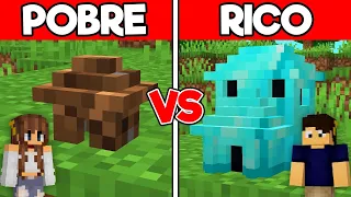 BATALHA de MINIATURAS de RICO VS POBRE no MINECRAFT!