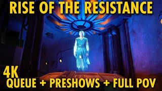 Rise of the Resistance Queue, Preshows, and Full Ride POV | Star Wars: Galaxy's Edge