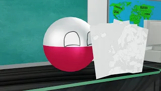 Countryballs School: Map of Europe Test 3D Animation