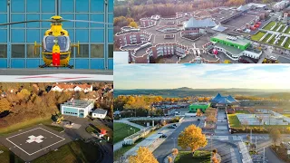 Klinikum Bayreuth und ADAC Luftrettungsstation Christoph 20 aus der Luft  November 2020