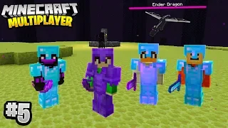 ENDER DRAGON FIGHT in Minecraft Multiplayer Survival! (Episode 5)