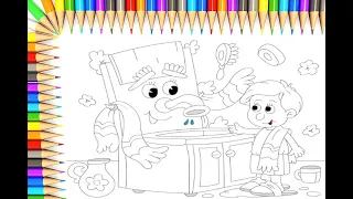 How to Draw | Moidodyr | For kids & Как рисовать | Мойдодыр | Для детей