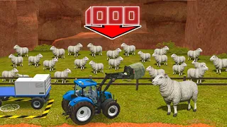 One thousand sheeps 😱 in fs18 | Perched sheeps $100000 | Farming Simulator 18 gameplay | Timelapse |