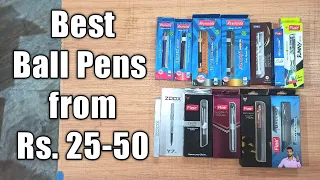 Best Ball Pens ranging from Rs. 25 - 50 in India | Student Pens | Office Pens | Review & Unboxing