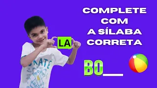 🔴 QUIZ DIVERTIDO PARA CRIANÇAS | ✅ COMPLETE COM A SÍLABA CORRETA