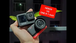 GoPro HERO9 vs Insta360 ONE R 1-Inch - Extreme lowlight comparison