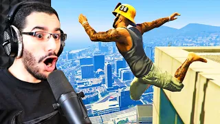 لقطات مضحكة يستحيل فعلها في لعبة جي تي أي 5 | GTA V Funny Crazy Jump