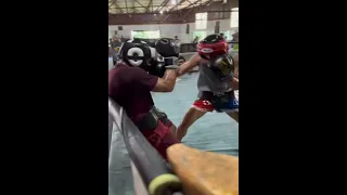 Lienard Sarcon using his "Matrix" style sparred with rated boxer