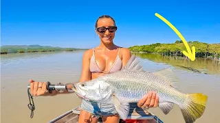 Catching Barramundi off the Bank | Crocodiles too close to Camp 🐊 | END OF GIBB RIVER ROAD |  S1E33