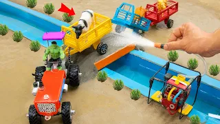 diy tractor mini bridge supply water shower of cows science project | mini bridge |@SunFarming