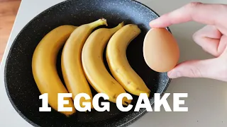 Famous 1 Egg & Bananas Cake in a Pan!