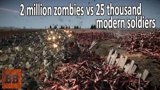 2 million zombies attack 25 thousand modern soldiers - Ultimate Epic Battle Simulator 2 UEBS 2