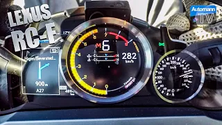 Lexus RC F (477hp) - 0-283 km/h LAUNCH START (60FPS)