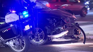 LAPD officer involved in crash in East Hollywood