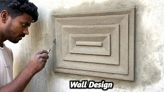 Amazing Wall Design || Wall Flower Design || Cement Sand and Plastering Design || By.Raj M Bhadrak