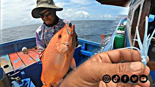 Mancing Di Laut lepas Menggunakan Umpan ini.fullstrike ikan Besar Sampai Kewalahan