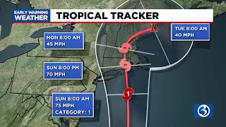 FORECAST: Track shows Henri making landfall Sunday afternoon, evening