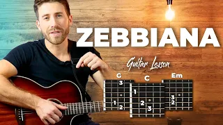 Zebbiana - Skusta Clee - Guitar Tutorial (Lesson) For Beginners // Plucking + Easy Chords
