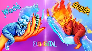 Criança Boa VS Criança Má | Ember e Wade de Elemental Têm Filhos! Truques Para Pais Com Fogo E Água!