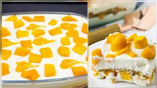 10 Minutes Mango Milk Cake No Baking No Cooking No Oven | Only 4 Ingredients By Pakistani Mom In USA