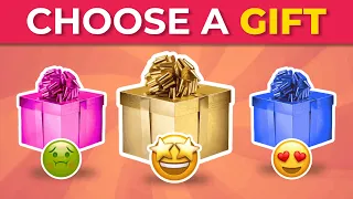 CHOOSE YOUR GIFT 🦄 Pink, Blue or Gold - How LUCKY are you? | Gift Game