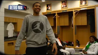 Young skinny Giannis: "Maybe my number will be up there next to Kareem and Oscar Robertson"