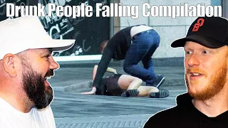 Drunk People Falling Compilation REACTION | OFFICE BLOKES REACT!!