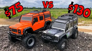 Cheap Vs Cheaper! Cheap RC Land Rover off road test.  TRX4 Clone Vs Toy Defender