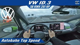 VW ID.3 1ST 201HP (2020) - Autobahn Top Speed Drive