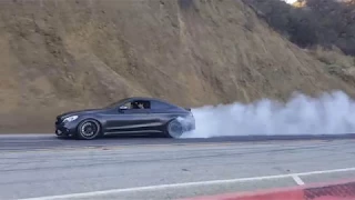 C63S COUPE VS BMW M4 BURNOUT!!!!!!