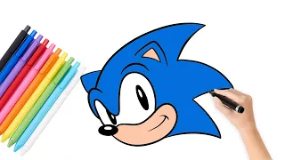 how to draw sonic || Sonic cartoon character drawing
