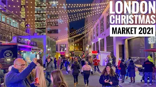 London’s Christmas Market & Lights 2021 | Central London Tour - London Night Walk [4K HDR]