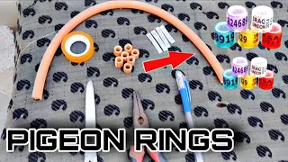 HOW TO MAKE PIGEON RINGS AT HOME || PHONE NUMBER RINGS.