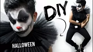 MUY FÁCIL  Y RÁPIDO - HAZ TU DISFRAZ Y MAQUILLAJE DE HALLOWEEN - PAYASO DIÁBOLICO