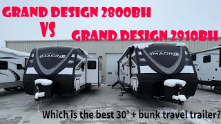 2023 Grand Design 2910BH vs 2800BH- which is the best bunk travel trailer?