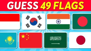 Guess ALL 49 FLAGS Of ASIA 🧠| Flag Quiz