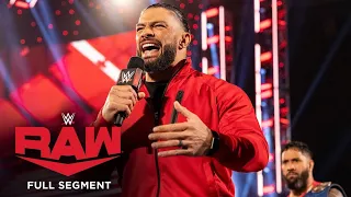 FULL SEGMENT - Reigns is taking things with Lesnar personally at WrestleMaina: Raw, March, 28th 2022