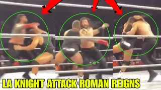 LA Knight Destroys Roman Reigns, Solo Sikoa & Jimmy Uso At WWE Live Event 2023