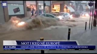 Europa pushtohet nga moti i keq. Greqia dhe Italia në kushte atmosferike të vështira