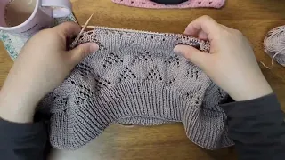 Florencia sweater 뜨기~1  ... 바늘 비우기(Yarn Over), knit, 레이스 무늬뜨기(lace pattern)