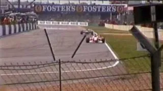F1 GP Silverstone 1996 - Amateur video - Part 1 - Raceday - Copse Corner - Damon Hill spins out