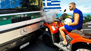 ACCIDENT FRONTAL CU AUTOBUZ, SOFERUL A FUGIT !! *ATV vs AUTOBUZ*